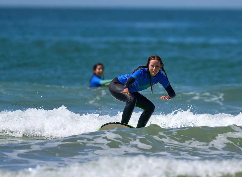 Surf lesson at Breakthrough Surf School in Nova Praia, Costa da Caparica, Portugal