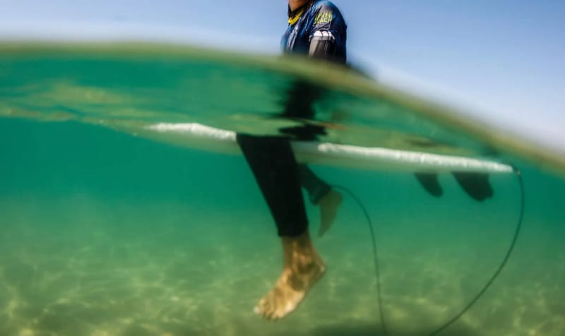 Surf lesson on the beach
